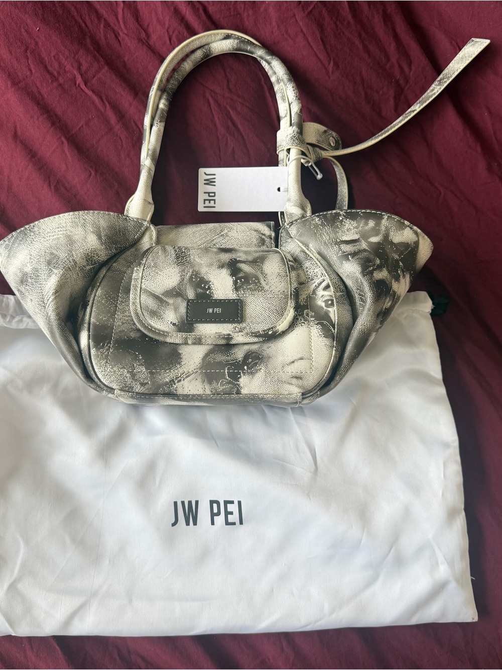 JW PEI Zoey Metallic Silver Shoulder Bag